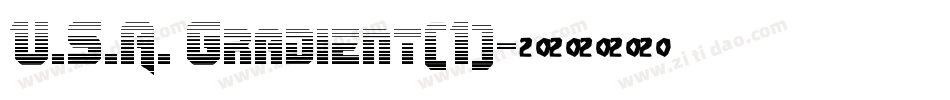 U.S.A. Gradient(1)字体转换